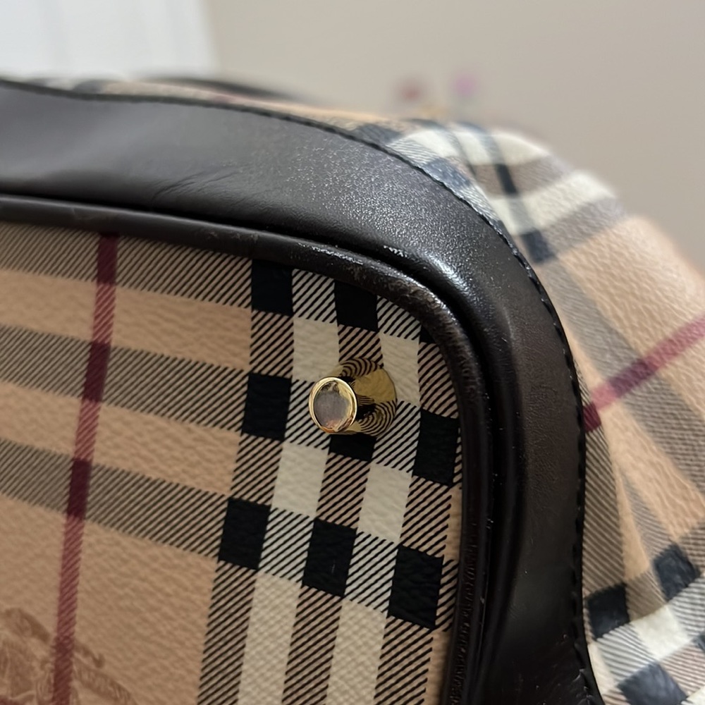 Authentic Burberry, Haymarket Check, Satchel - Picture 4 of 7